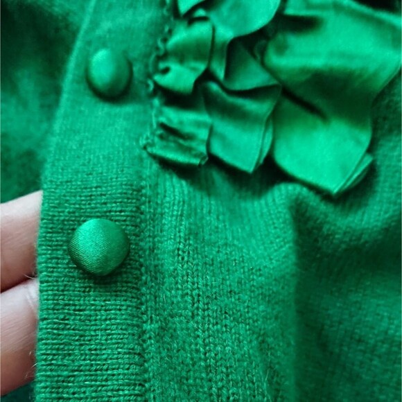 Nanette Lepore runaway love 100% cashmere cardigan in emerald green size XS - Picture 4 of 11